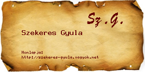 Szekeres Gyula névjegykártya