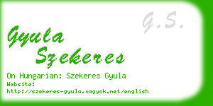 gyula szekeres business card